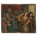 CENTRAL ITALIAN PAINTER, 17TH CENTURY DAVID'S TRIUMPH ESTHER AND AHASUERUS A pair of oil paintings