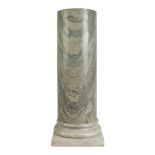 A PAIR OF CIPOLLINO MARBLE COLUMNS, EARLY 19TH CENTURY attic base in white statuary marble. Measures