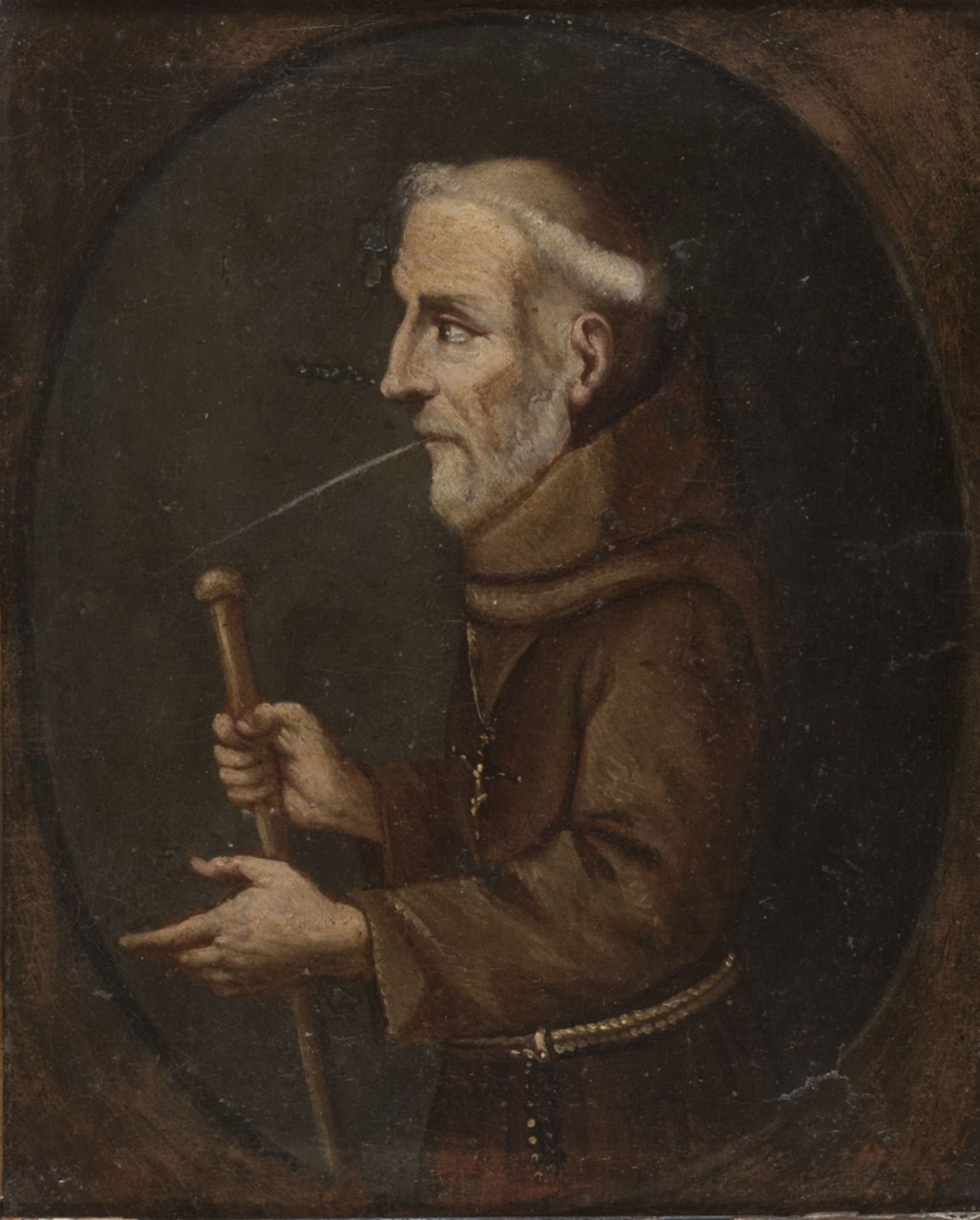 LOMBARD PAINTER, 18TH CENTURY MONK EREMITA Oil on canvas, cm. 38 x 31 PROVENANCE Collection of