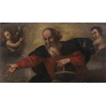 EMILIAN PAINTER, 17TH CENTURY GOD FATHER Oil on canvas, cm. 62 x 107 PROVENANCE Collection of