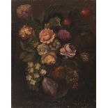 Unknown painter, 19TH CENTURY COMPOSITION WITH FLOWERS COMPOSITION WITH FLOWERS A pair of oil