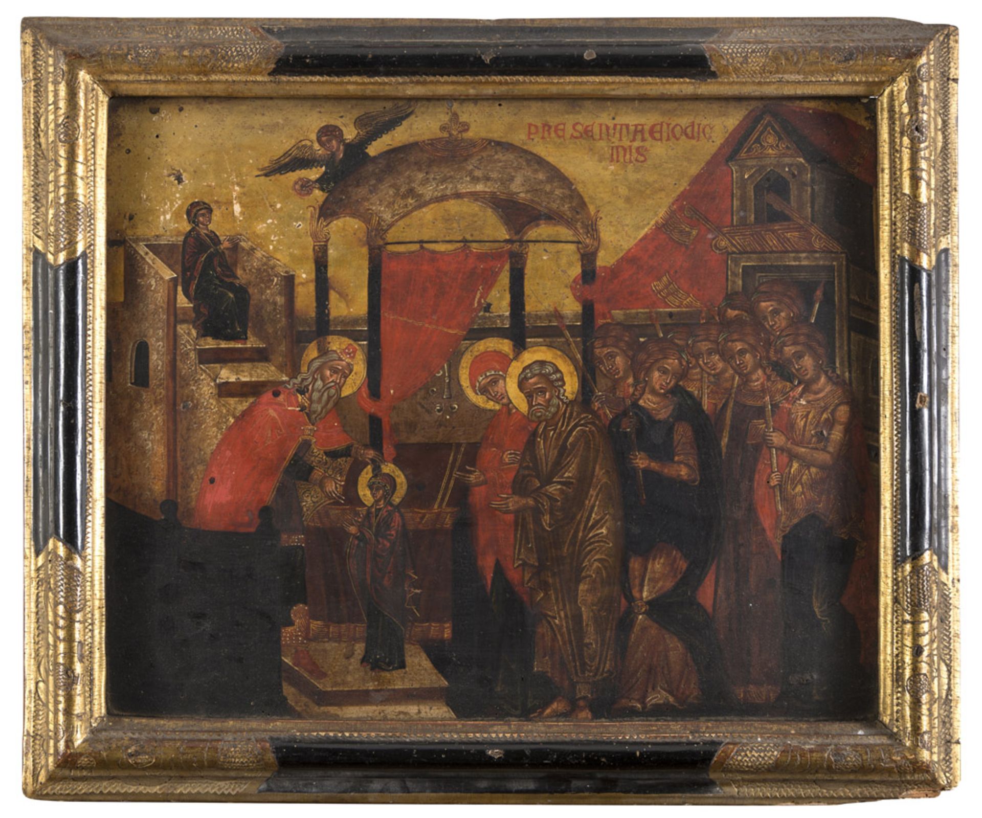 VENETIAN PAINTER FROM CRETA, SECOND HALF OF THE 16TH CENTURY MARY'S A PRESENTATION AT THE TEMPLE Oil