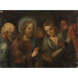 VENETIAN PAINTER, 16TH CENTURY CHRIST AND THE APOSTLES Oil on canvas, cm. 37 x 50 PROVENANCE