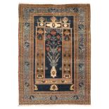 RARE IMPORTANT TEHERAN CARPET, EARLY 20TH CENTURY prayer design and Mirhab in columns centered by