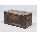 TRUNK IN WALNUT, 18TH CENTURY with finishes and locks in iron. Measures cm. 47 x 90 x 46. Lacks