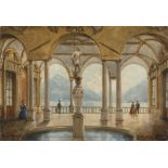RUSSIAN PAINTER, 19TH CENTURY BELLAGGIO COMO A pair of oil paintings on panel, cm. 13 x 18 Titled
