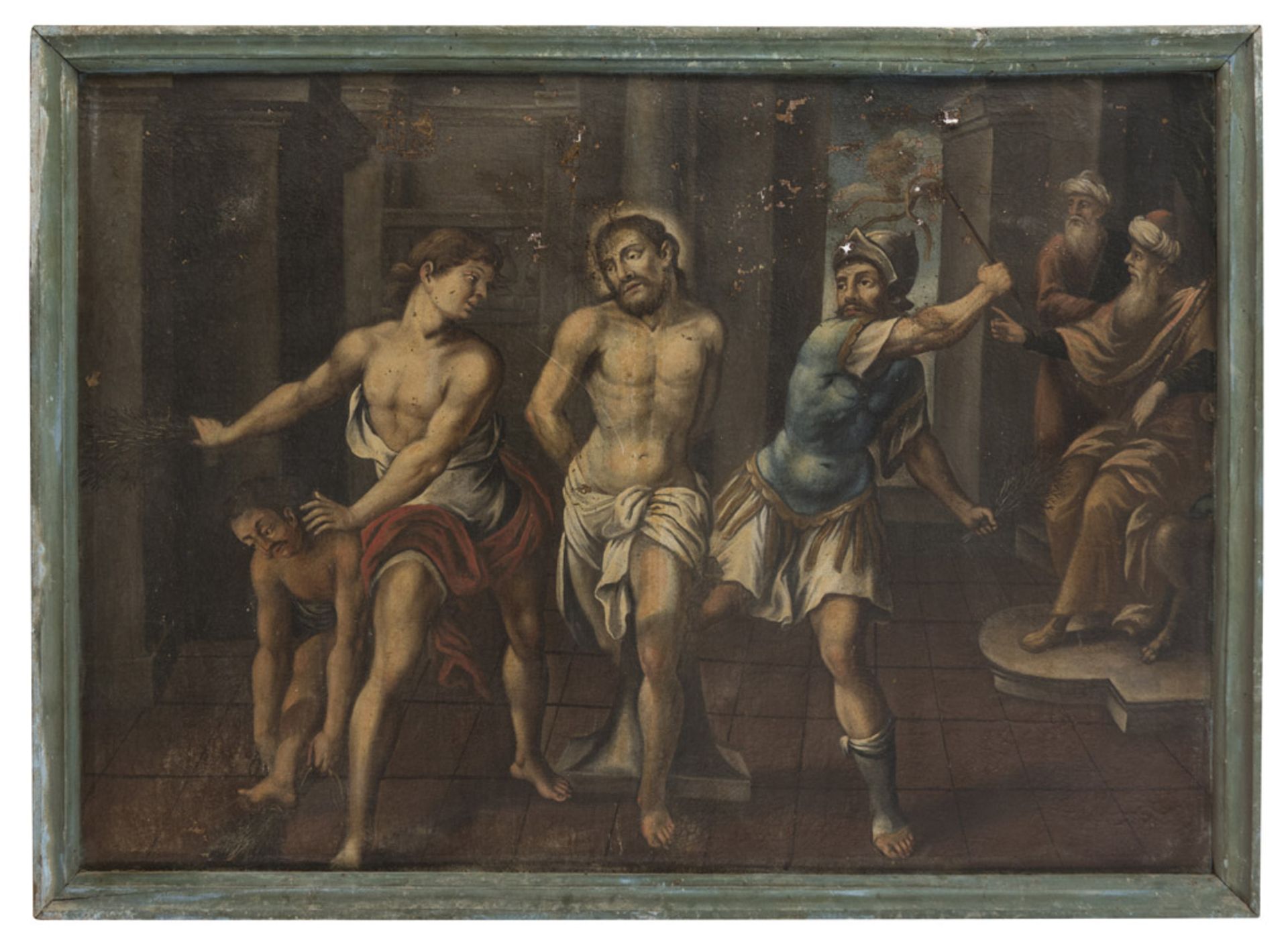 LATE MANNERIST TUSCAN ROMAN PAINTER CHRIST WITH CROWN OF THORNS FLAGELLATION CHRIST AND VERONICA - Image 3 of 3