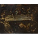 VENETIAN PAINTER, 17TH CENTURY THE LAST SUPPER Oil on canvas. cm. 140 x 181,5 PROVENANCE