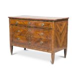 BEAUTIFUL COMMODE IN CHERRY TREE, NORTHERN ITALY, PERIOD LUIGI XVI with reserves in rosewood, inlaid