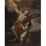 ITALIAN PAINTER, SECOND HALF OF THE 17TH CENTURY THE GUARDIAN ANGEL Oil on canvas, cm. 73 x 58