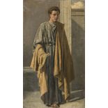 ENGLISH PAINTER, 19TH CENTURY YOUNG ROMAN Oil on canvas, cm. 60 x 34,5 Illegible signature and