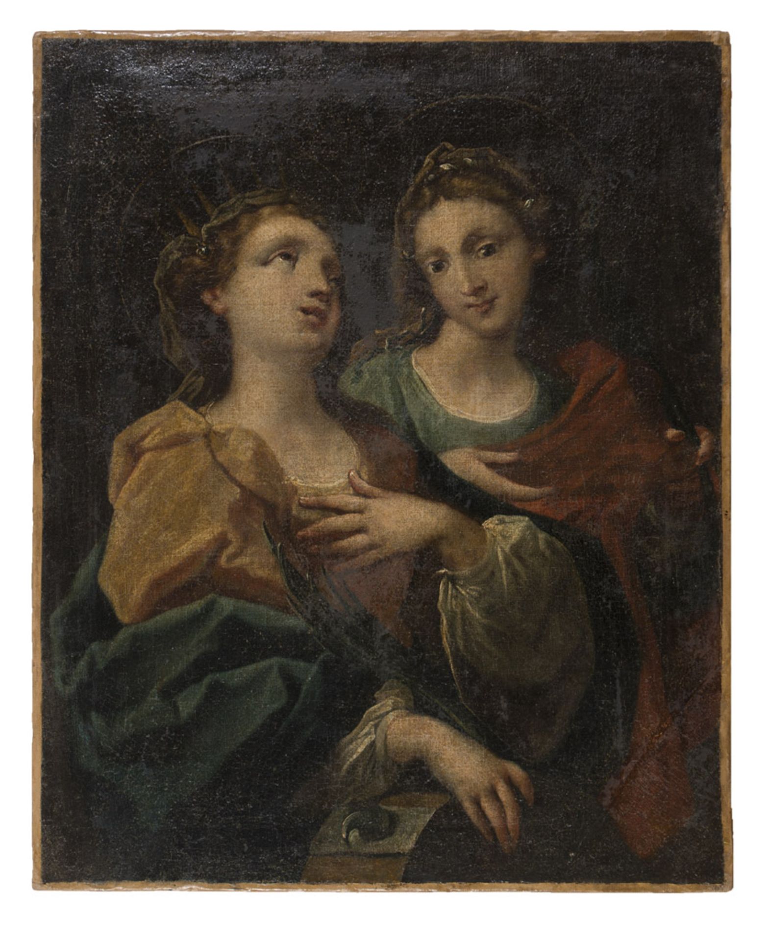 PARMENSE PAINTER, 16TH CENTURY ST. CATHERINE OF ALESSANDRIA AND ST. AGATHA (?) ST. APOLLONIA E ST.