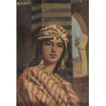 ITALIAN PAINTER, 19TH CENTURY PORTRAIT OF A YOUNG ARAB GIRL PORTRAIT OF AN ARAB A pair of oil