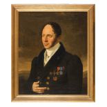 ENGLISH PAINTER, 19TH CENTURY ADMIRAL'S PORTRAIT Oil on canvas, cm. 66 x 55 Framed PITTORE