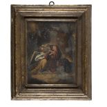 FLEMISH PAINTER, 17TH CENTURY CHRIST ASSISTED BY THE ANGEL Oil on copper, cm. 23 x 18 PROVENANCE