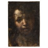 NEAPOLITAN PAINTER, FIRST HALF OF THE 17TH CENTURY STUDY OF FACE OF LITTLE BOY Oil on canvas applied