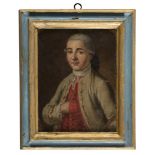 NORTH ITALIAN PAINTER, 18TH CENTURY GENTLEMAN'S PORTRAIT Oil on copper, cm. 15 x 11,7 Lacquered