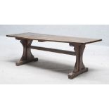 REFECTORY TABLE IN OAK, NORTHERN ITALY 19TH CENTURY Measures cm. 70 x 205 x 76. TAVOLO FRATINO IN