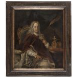 FRENCH PAINTER, 18TH CENTURY PORTRAIT OF SOVEREIGN Oil on canvas, cm. 31 x 25 Framed CONDITIONS OF