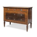 BEAUTIFUL CHEST OF DRAWER IN WALNUT AND BOIS DE ROSE, PROBABLY NAPLES LATE 18TH CENTURY with reserve