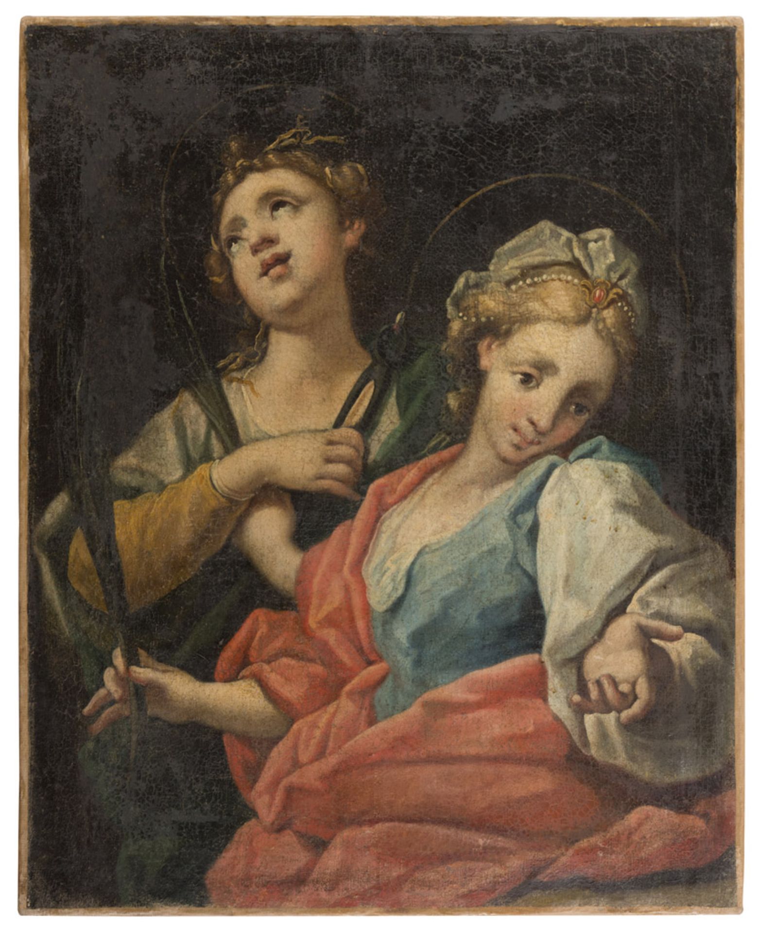 PARMENSE PAINTER, 16TH CENTURY ST. CATHERINE OF ALESSANDRIA AND ST. AGATHA (?) ST. APOLLONIA E ST. - Image 2 of 2