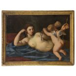 VENETIAN PAINTER, 17TH CENTURY VENUS AND CUPID Oil on canvas, cm. 97 x 132 PROVENANCE Collection