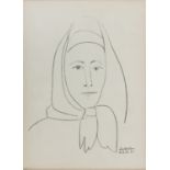 PABLO PICASSO (Malaga 1881 - Mougins 1973) Ritratto di donna, 1960