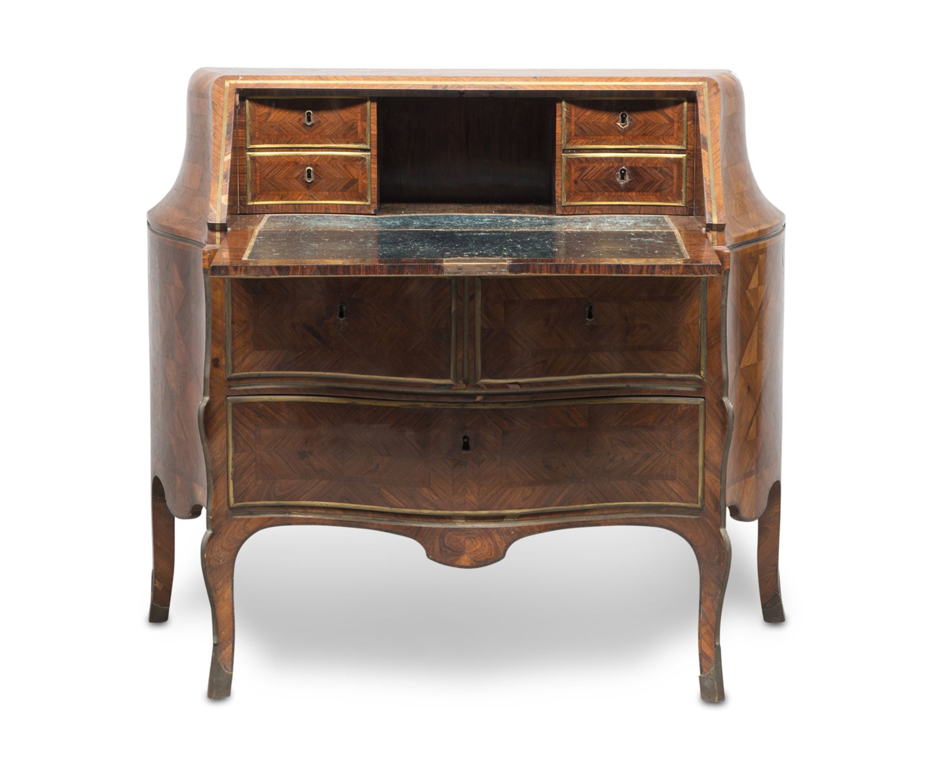 RARE FLIP TOP CABINET IN VIOLET WOOD, PROBABLY ROME 18TH CENTURY moved front with two small - Image 2 of 2