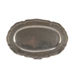 SILVER TRAY, PUNCH ROMA PAPAL STATE 1815/1870 smooth body, moved edge. Title 889/1000. Measures