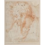 RENIAN PAINTER, 17TH CENTURY APOSTLE'S HEAD Red pencil on paper, cm. 15 x 12,5 CONDITIONS Lack to