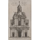 ROMAN ENGRAVER, 18TH CENTURY FAÇADE OF THE CHURCH OF SAINT ANTHONY OF THE PORTUGUESES Etching, cm.