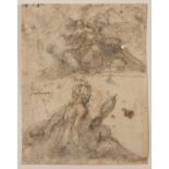 LORENZO SABATINI, att. to (Bologna 1530 - 1576) CHARITY AND PRUDENCE Sepia on paper, cm. 19,8 x 15,5