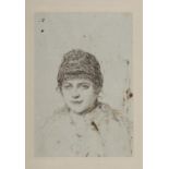 ITALIAN PAINTER, LATE 19TH CENTURY FACE Ink on paper cm. 19 x 13 Not signed PITTORE ITALIANO, FINE