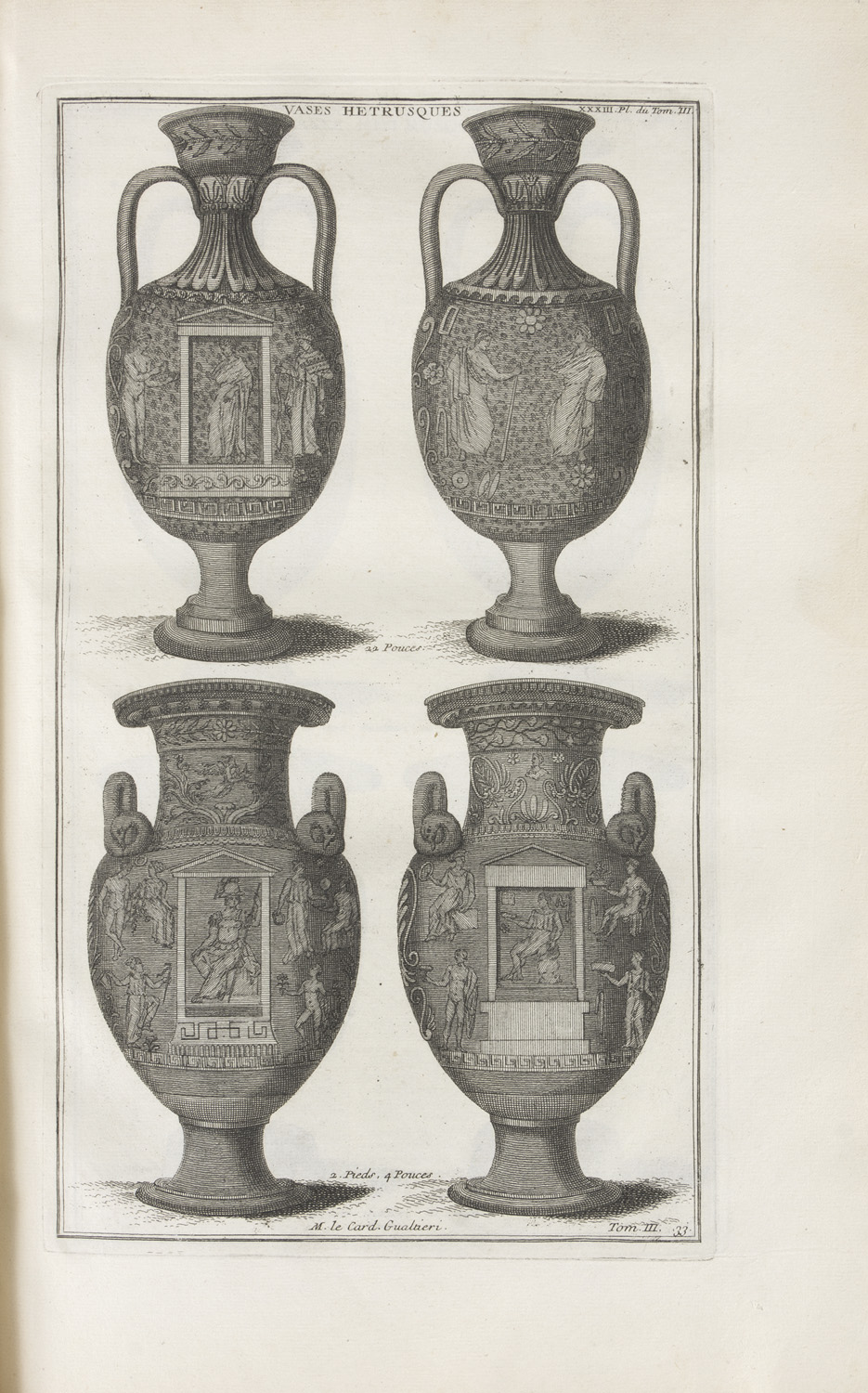 ANTIQUE ART Bernard de Montfaucon. The Antiquité Expliqué. Eight volumes in sheet with engravings. - Image 4 of 4