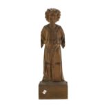 LITTLE BOY'S SCULPTURE, CENTRAL ITALY 18TH CENTURY with rectangular base. Measures cm. 51 x 20 x 10.