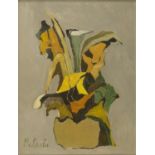 PIETRO MELECCHI (Castelfranco Emilia 1902 - 1996) Composizione con fiori Olio su tela, cm. 40 x 30