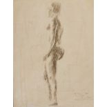 PERICLE FAZZINI (Grottammare 1913 - Roma 1987) Donna sulla scala, 1941 Nudo con gambe incrociate,