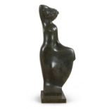 EDOUARD CAZAUX (Cauneille 1889-La Varenne 1974) Femme nue à la draperie Grande scultura in bronzo,