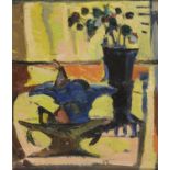 LORENZO MICHELI GIGOTTI (Roma 1908 - 1995) Senza titolo, 1940 ca. Olio su tela, cm. 40 x 33 Firma al