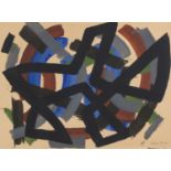 LUIGI MONTANARINI (Firenze 1906 - Roma 1998) Senza titolo, 1971 Tempera su carta, cm. 48 x 69 Firma,