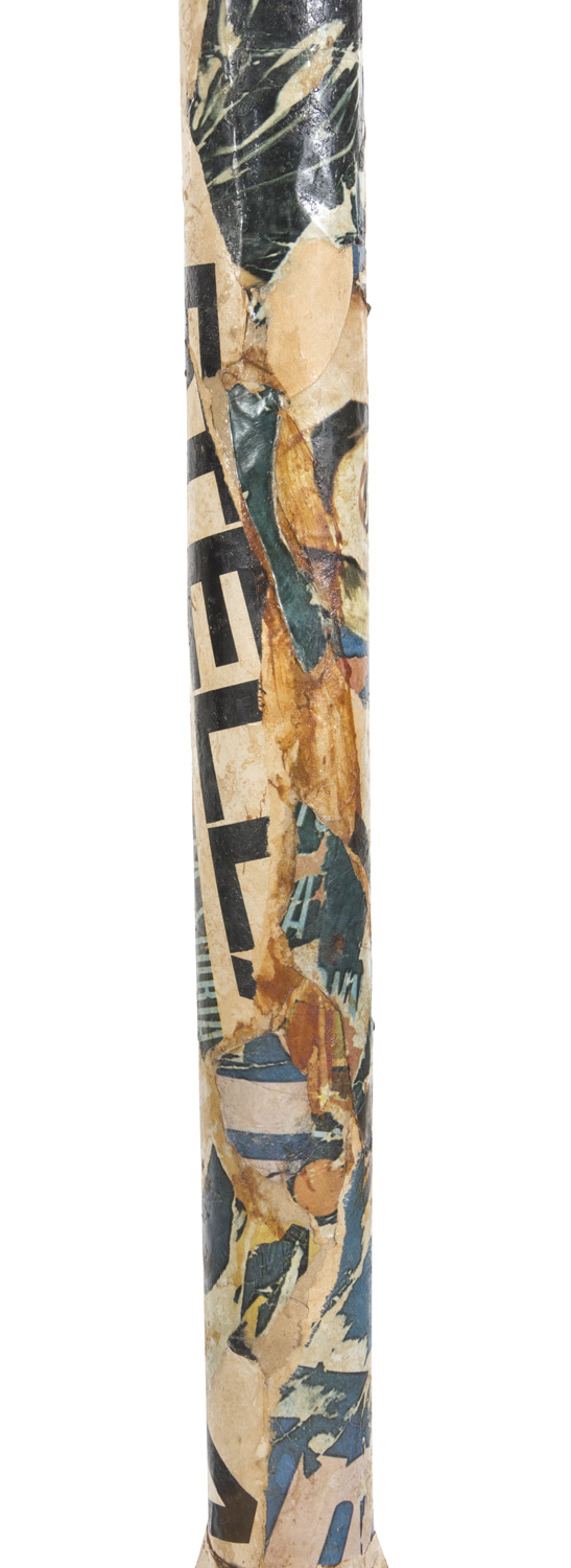 MIMMO ROTELLA (Catanzaro 1918 - Milano 2006) Lampada, 1990 circa Scultura in metallo con fusto a - Image 2 of 2