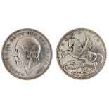 TWO COINS, GREAT BRITAIN DUE MONETE, GRAN BRETAGNA George V 1 crown 1935 Ag 28,23 gram., 38,50 mm KM