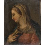 VENETIAN PAINTER, 17TH CENTURY Virgin with breviary Oil on panel, cm. 24,5 x 19 Conditions of the