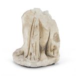 FRAGMENT IN WHITE MARBLE, 1st-3rd CENTURY
