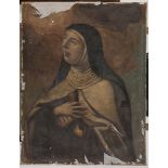 ITALIAN PAINTER, 18TH CENTURY Saint Teresa of Avila Oil on canvas, cm. 74 x 56,5 Conditions of the