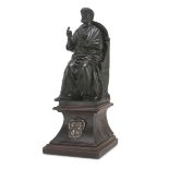 ROMAN SCULPTOR, LATE 18TH CENTURY Saint Peter Bronze with black patina, cm. 38 x 14 x 22 Base in