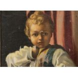 ITALIAN PAINTER, EARLY 20TH CENTURY Girl's portrait Oil on canvas applied on cardboard cm. 20 x 26