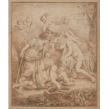 LOUIS FABRICIUS DUBOURG, att. to (Amsterdam 1693 - 1775) Allegorical episode Sepia on paper, cm.