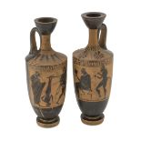 A PAIR OF LEKYTHOS, 20TH CENTURY in ceramics, black-figured. Measures cm. 30 x 12. The lot is