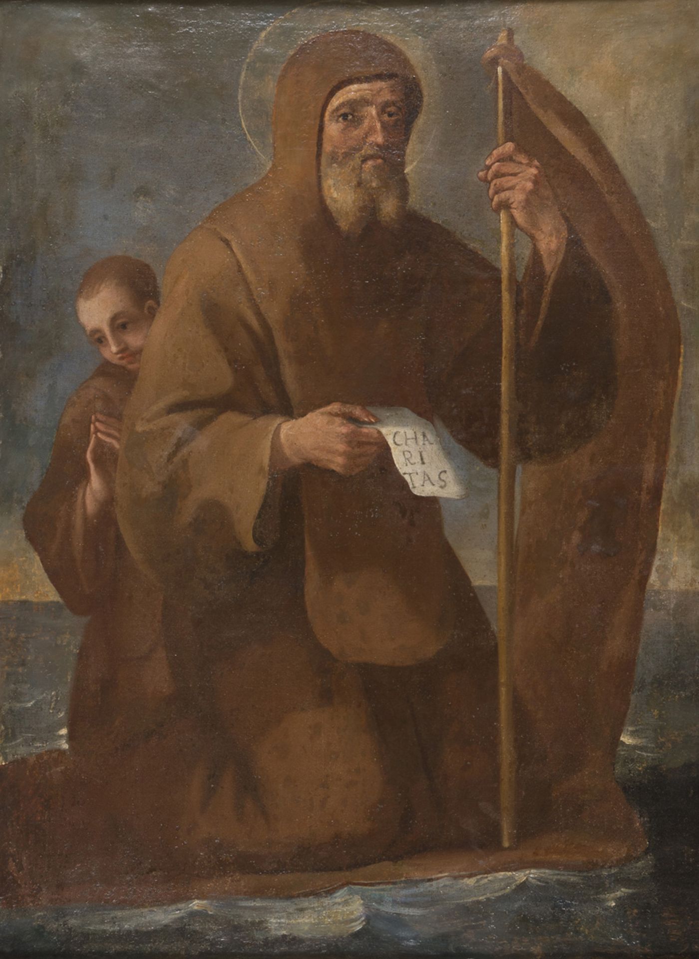 SOUTH ITALIAN PAINTER, 18TH CENTURY St. Francis of Paola crosses the Strait of Messina Oil on